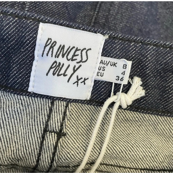 Princess Polly NWT Indiyah Wide Leg Dark Wash Jeans - Picture 5 of 9